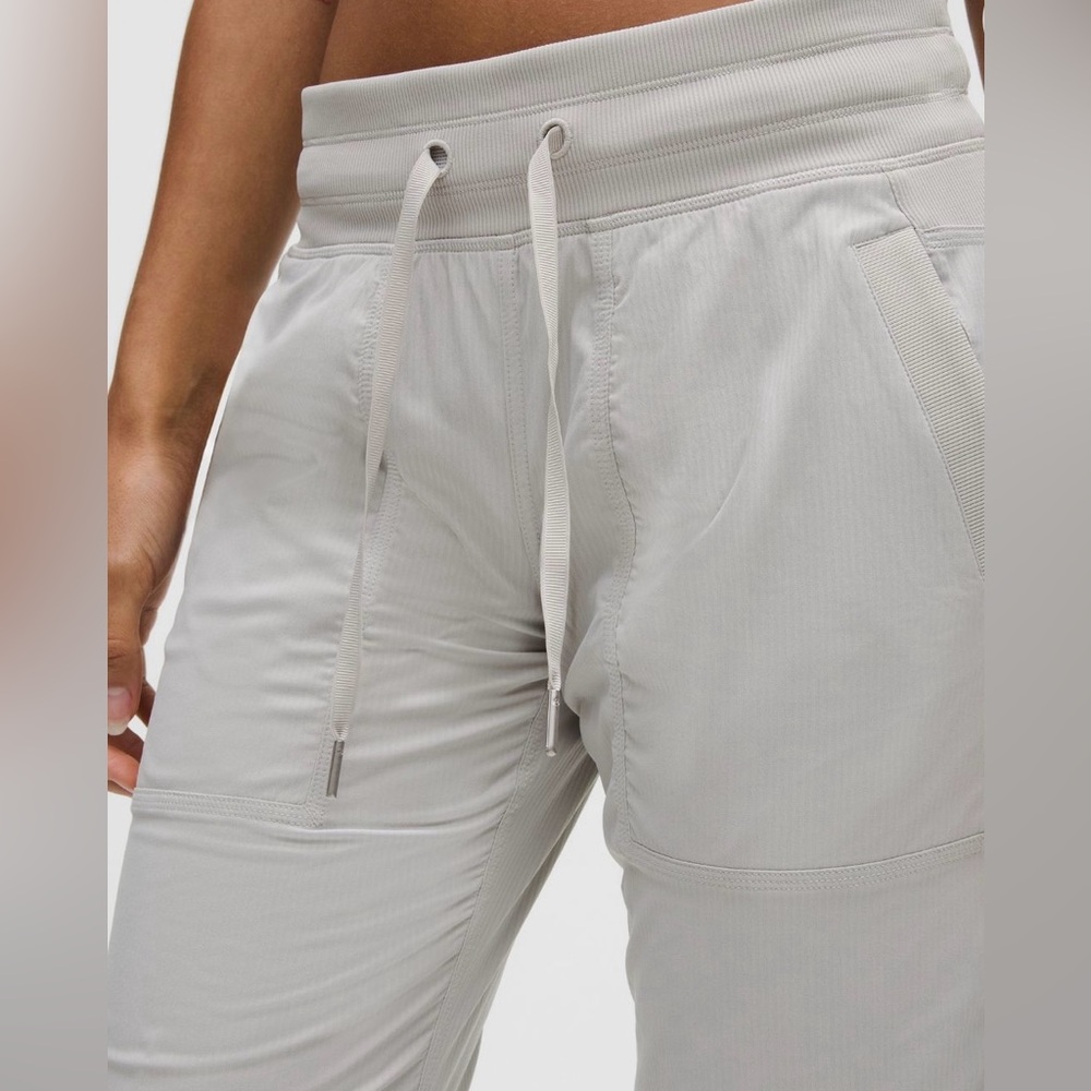 lululemon gray Dance studio pants sz 4 regular mid rise full length retail: $128 - Picture 10 of 16